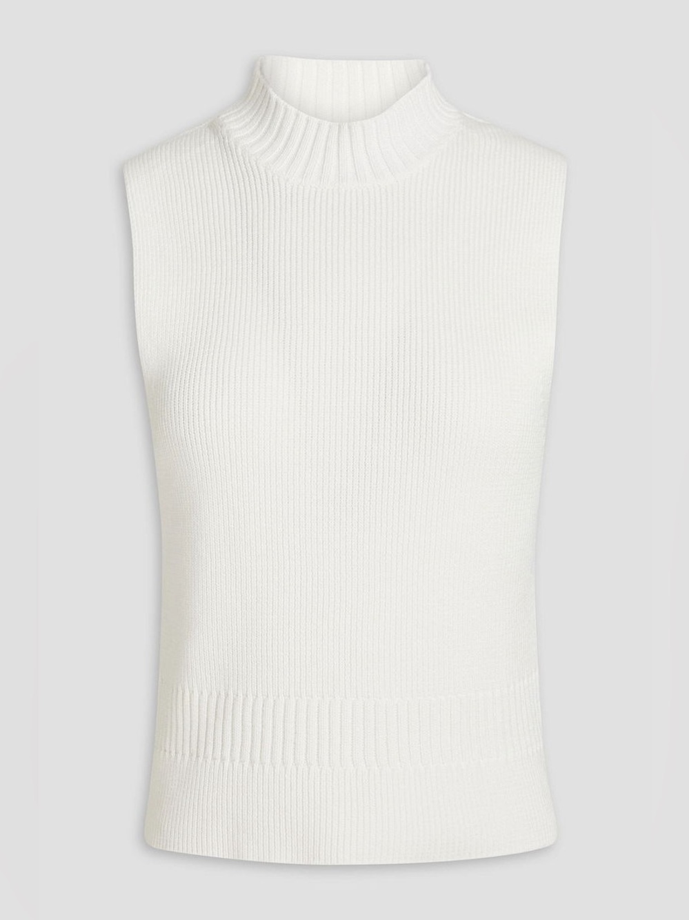 Sandro Ali Cutout Ribbed Cotton Turtleneck Top NWOT